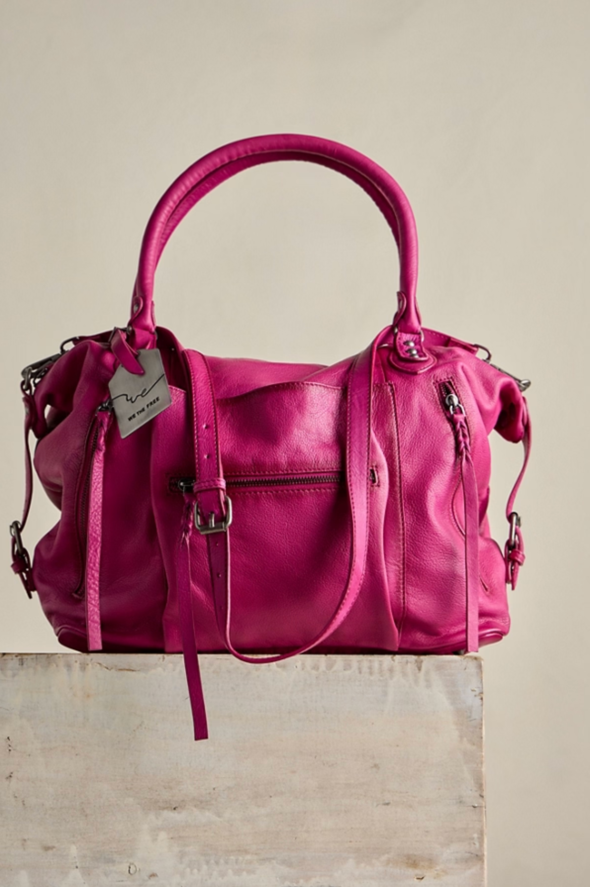 We The Free Emerson Tote Bag in Rasberry Rose