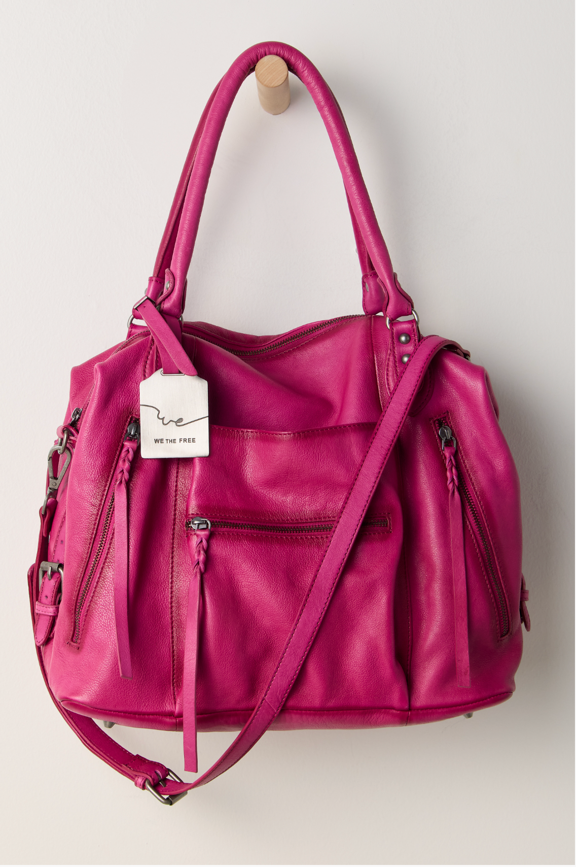 We The Free Emerson Tote Bag in Rasberry Rose