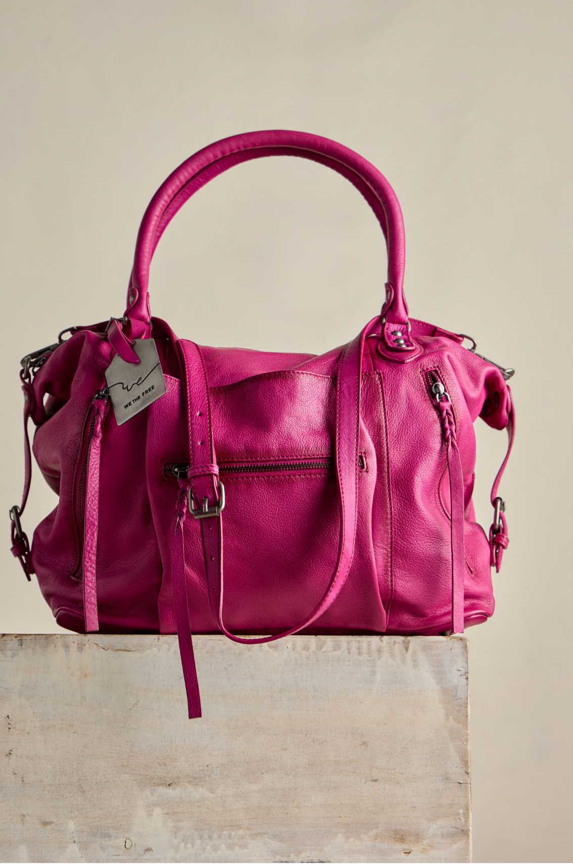 We The Free Emerson Tote Bag in Rasberry Rose