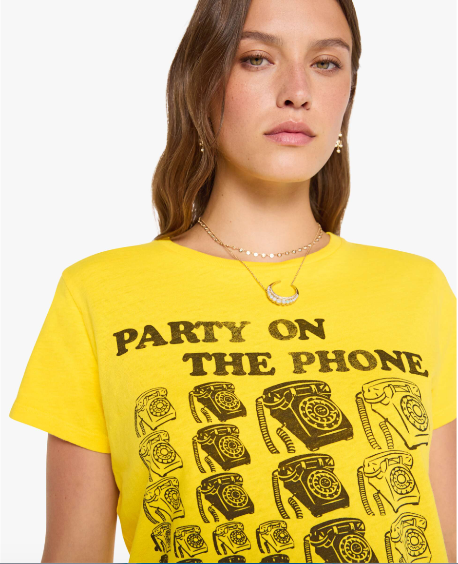 The Lil Goodie Goodie - Party on the Phone Yellow T-shirt