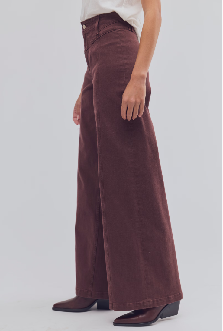 We The Free Libre Wide-Leg Cords in Shopping Bag