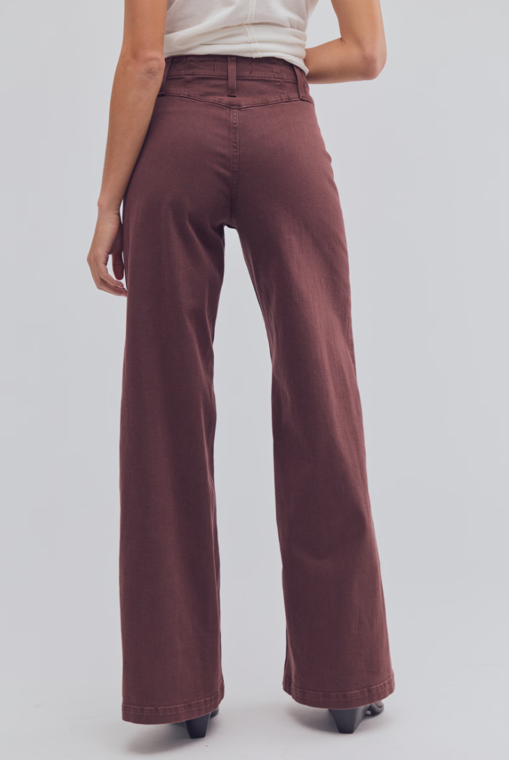 We The Free Libre Wide-Leg Cords in Shopping Bag