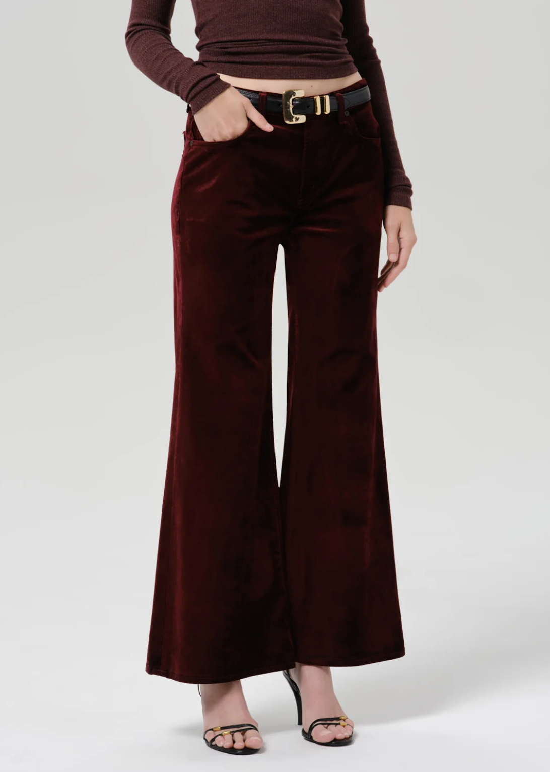 Kimberly 70's Stretch Velvet Flare