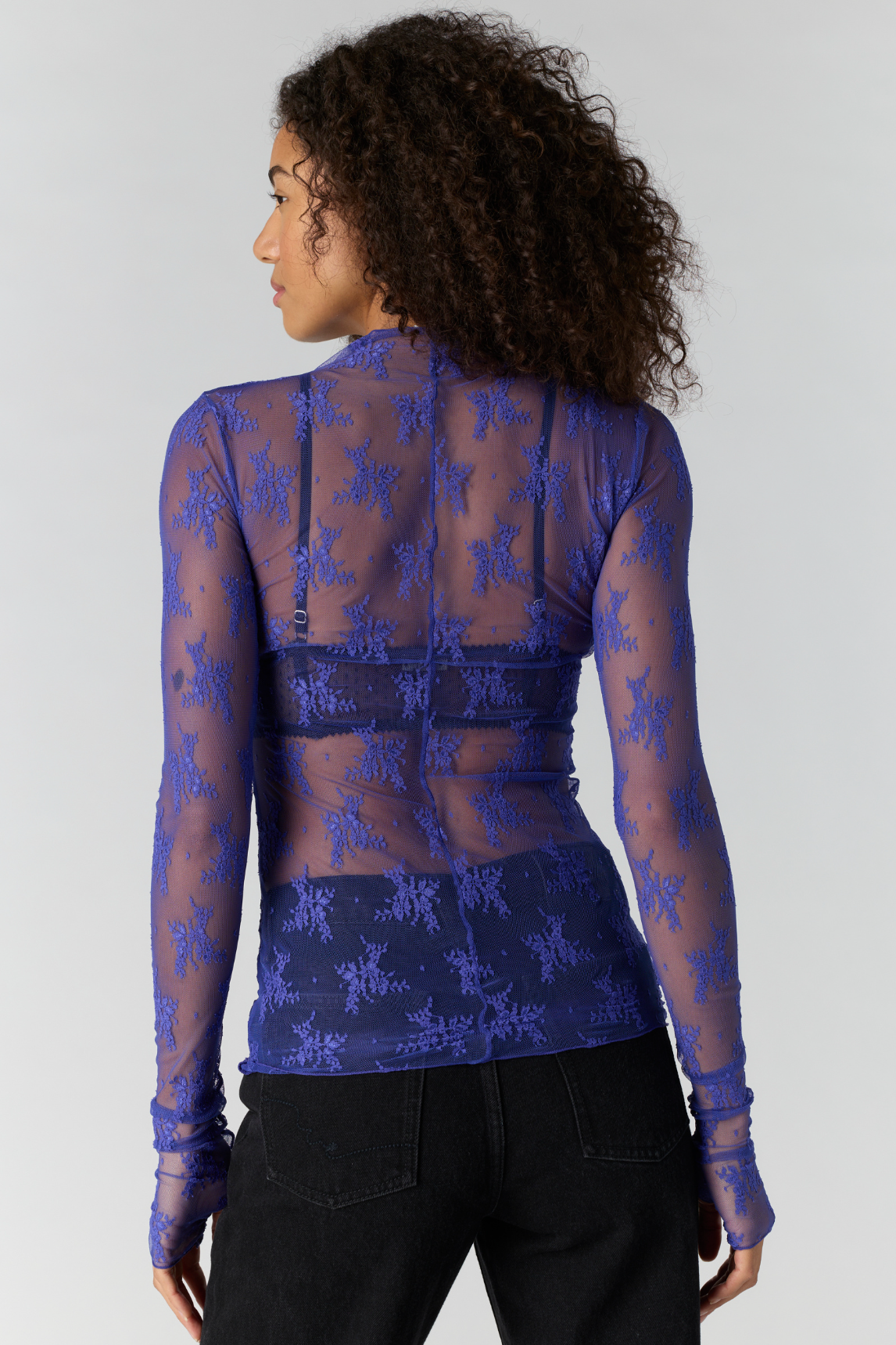 Free People Lady Lux Layers Top in Blue Beam