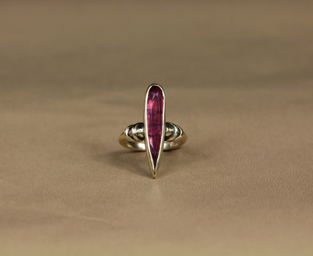Spear Pink Tourmaline Ring by Break-a-Stone