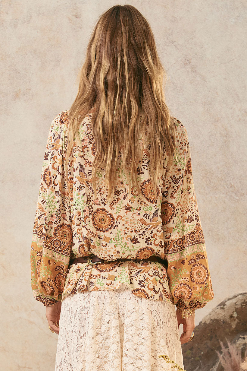 Sannah Blouse - Golden Ochre By Spell