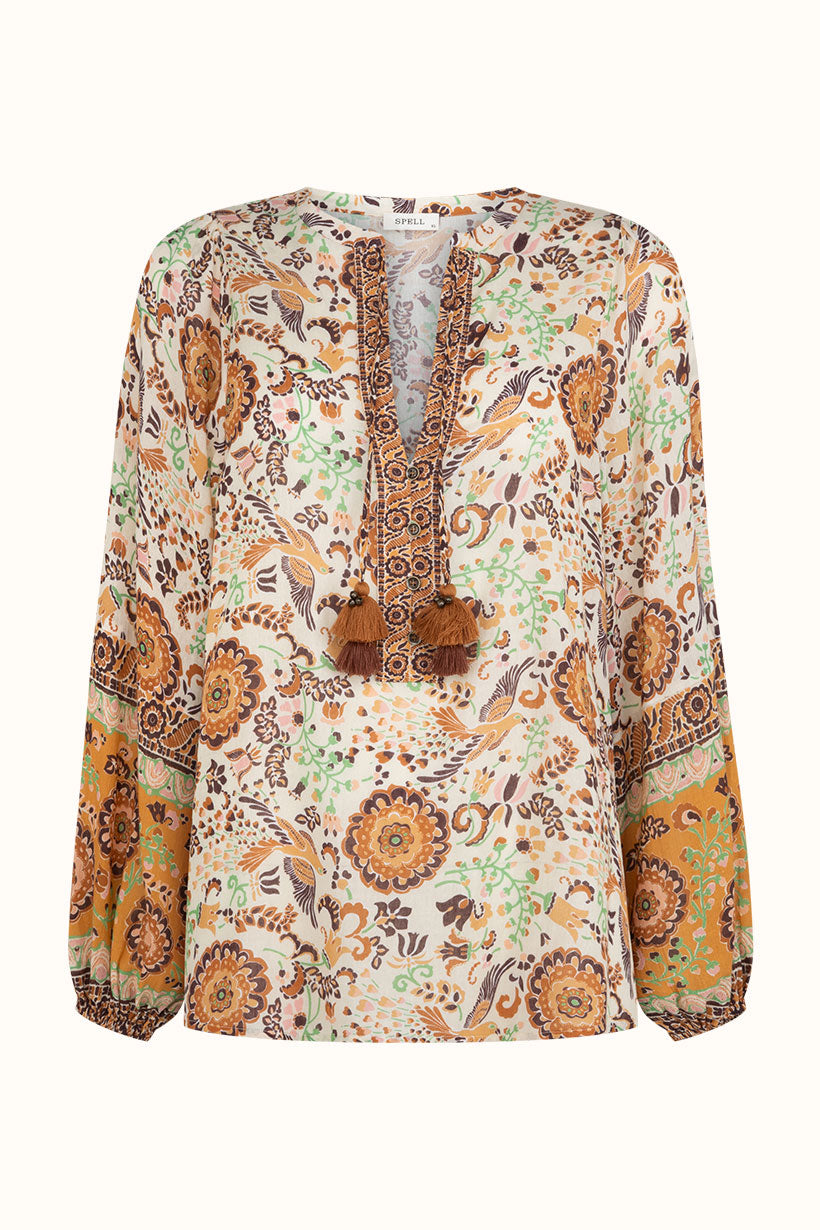 Sannah Blouse - Golden Ochre By Spell
