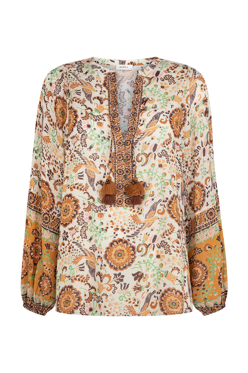 Sannah Blouse - Golden Ochre By Spell