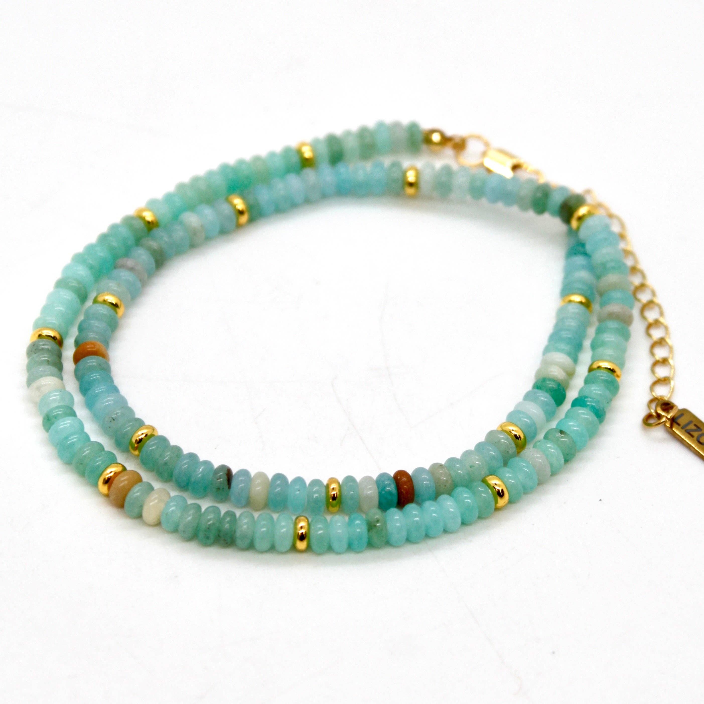 Amazonite + Gold Necklace - NC-503G