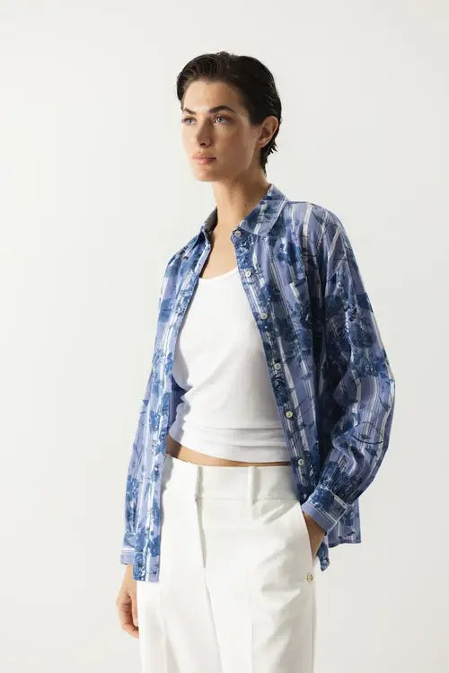 Striped Shirt With Floral Print