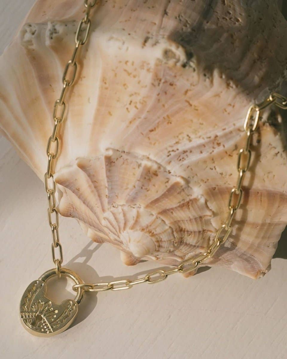 Gembok Pendant - Flowers
