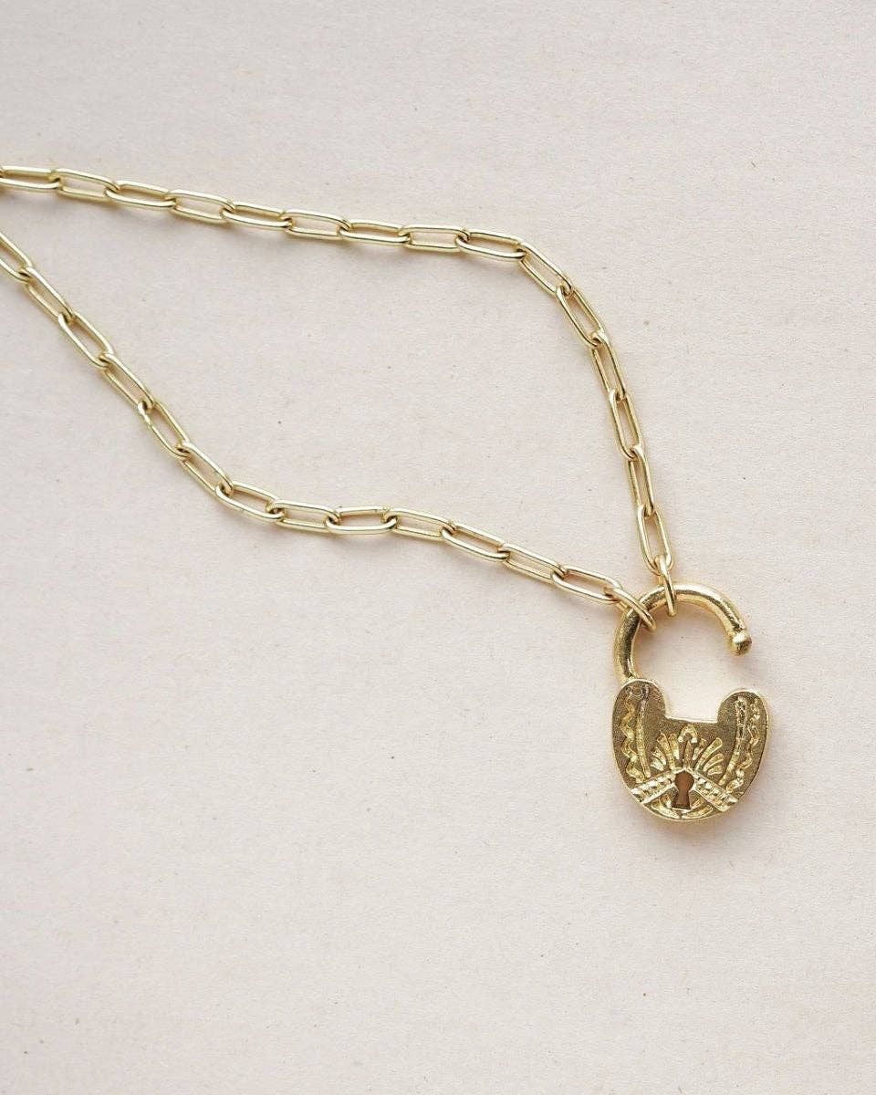 Gembok Pendant - Flowers