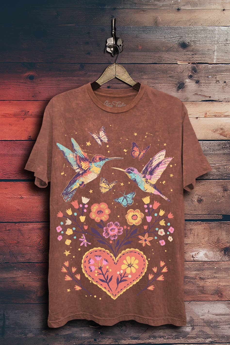 Birds & Flowers Graphic Top