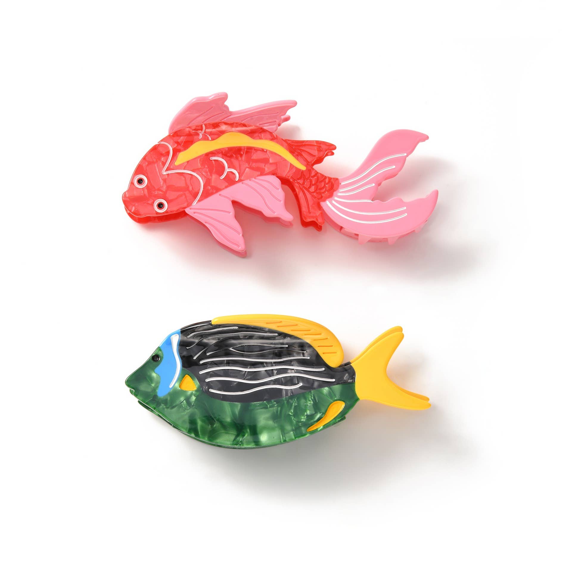 Oversize Koi & Tropical Fish Shaped Hair Claw Clips