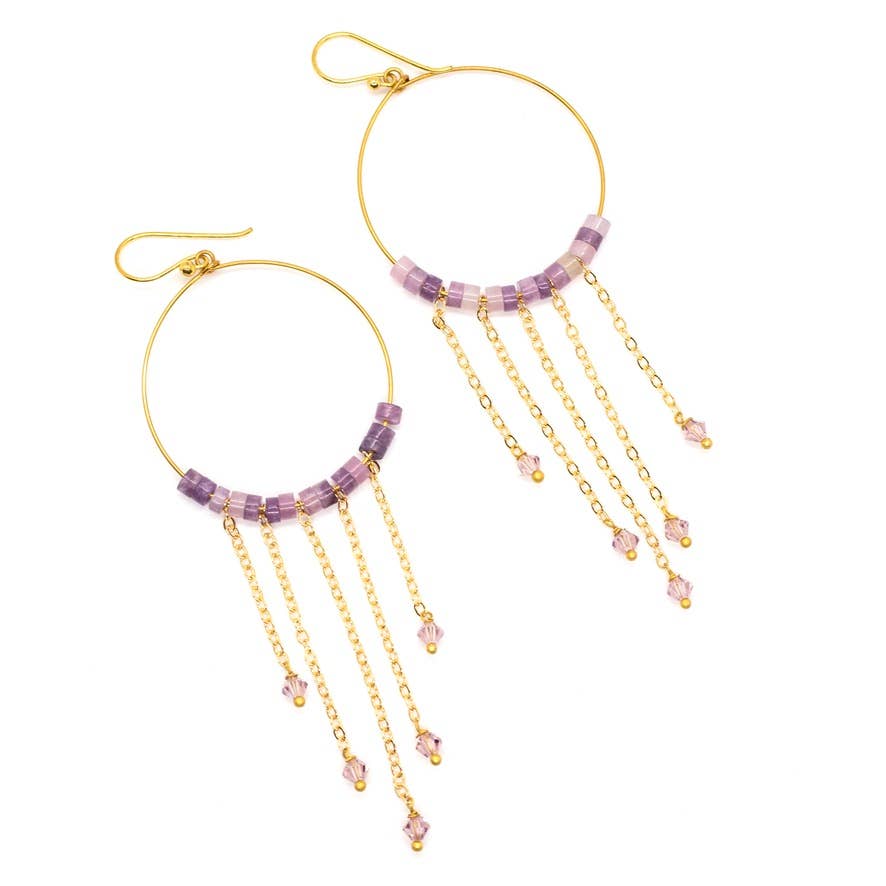 Enchanted Stone Fringe Earrings