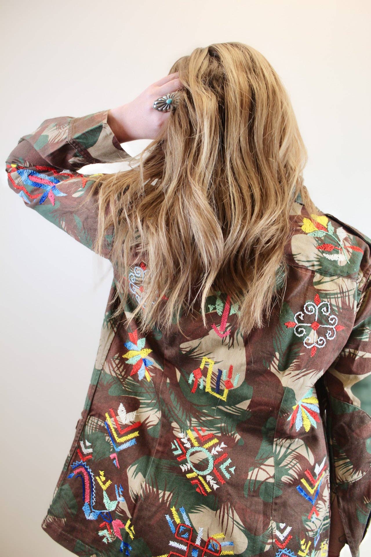 Vintage Army Embroidered Jacket