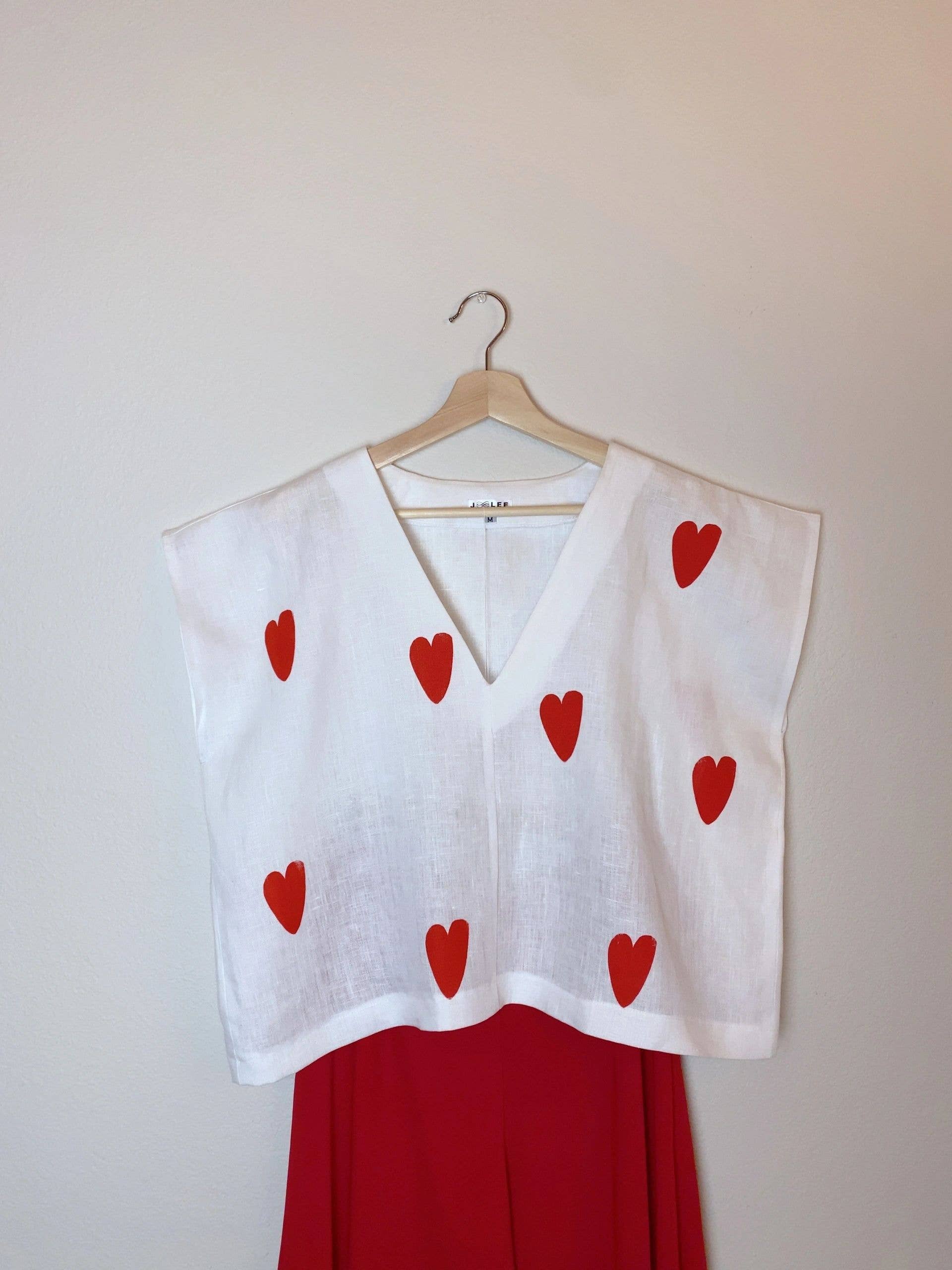 Heart Linen Top