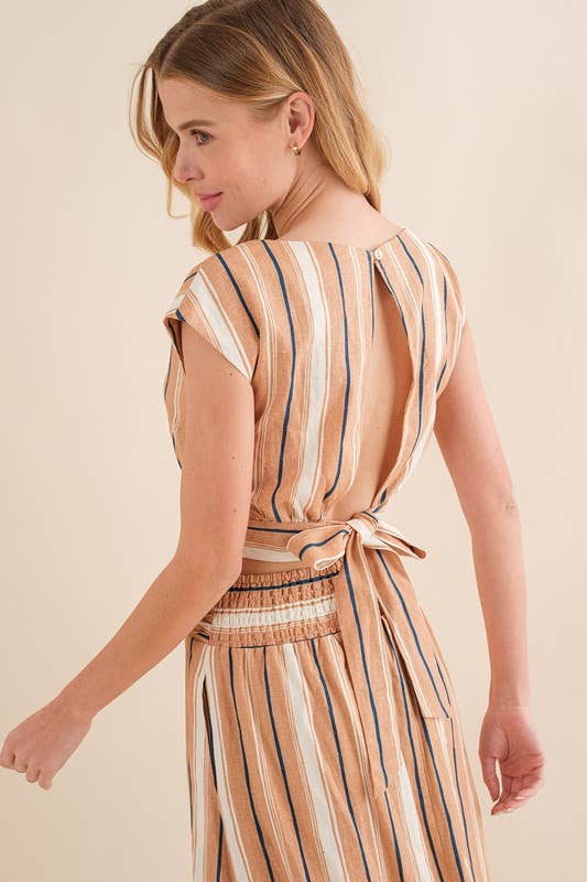 Striped Linen Set