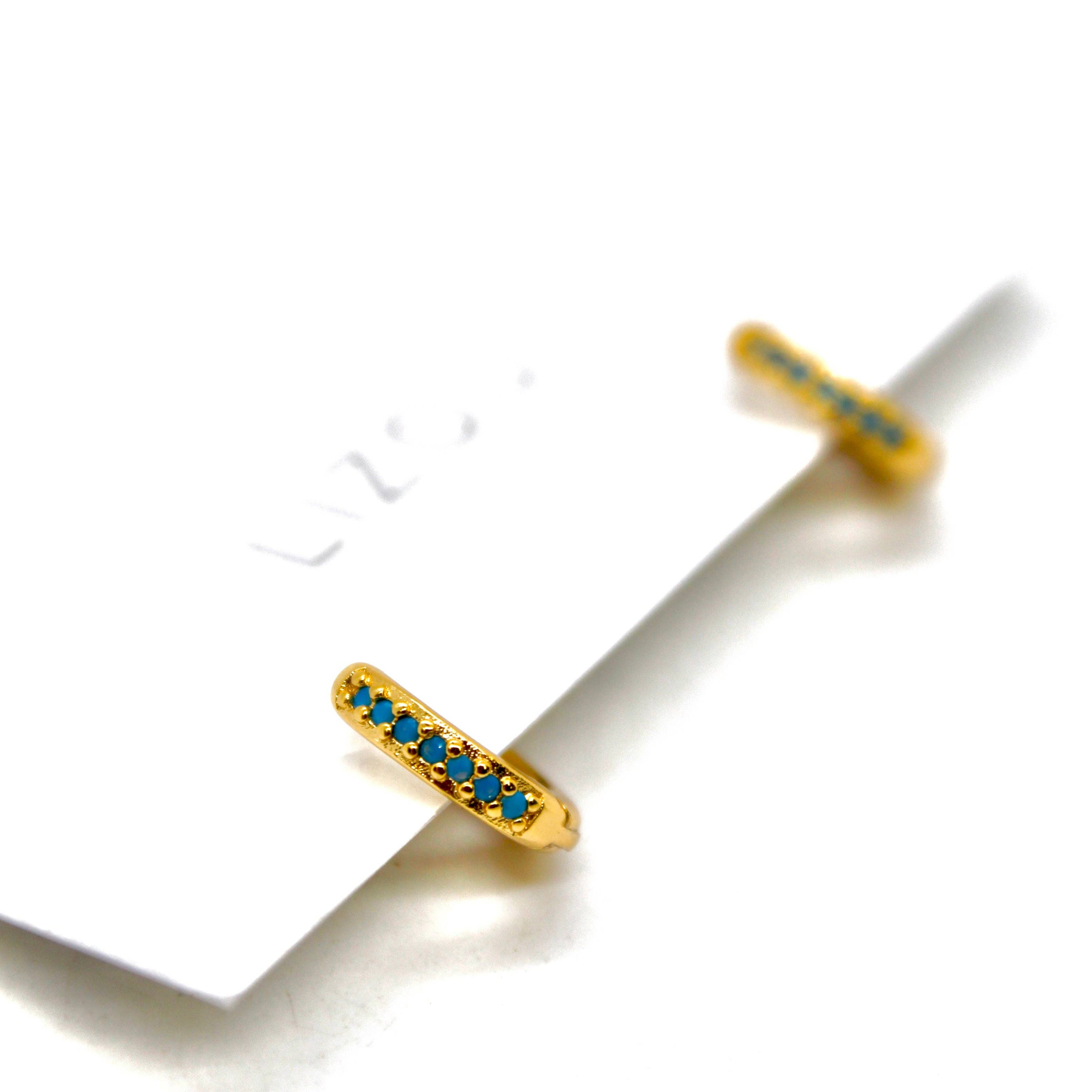 Turquoise Huggie Earrings - E4-408