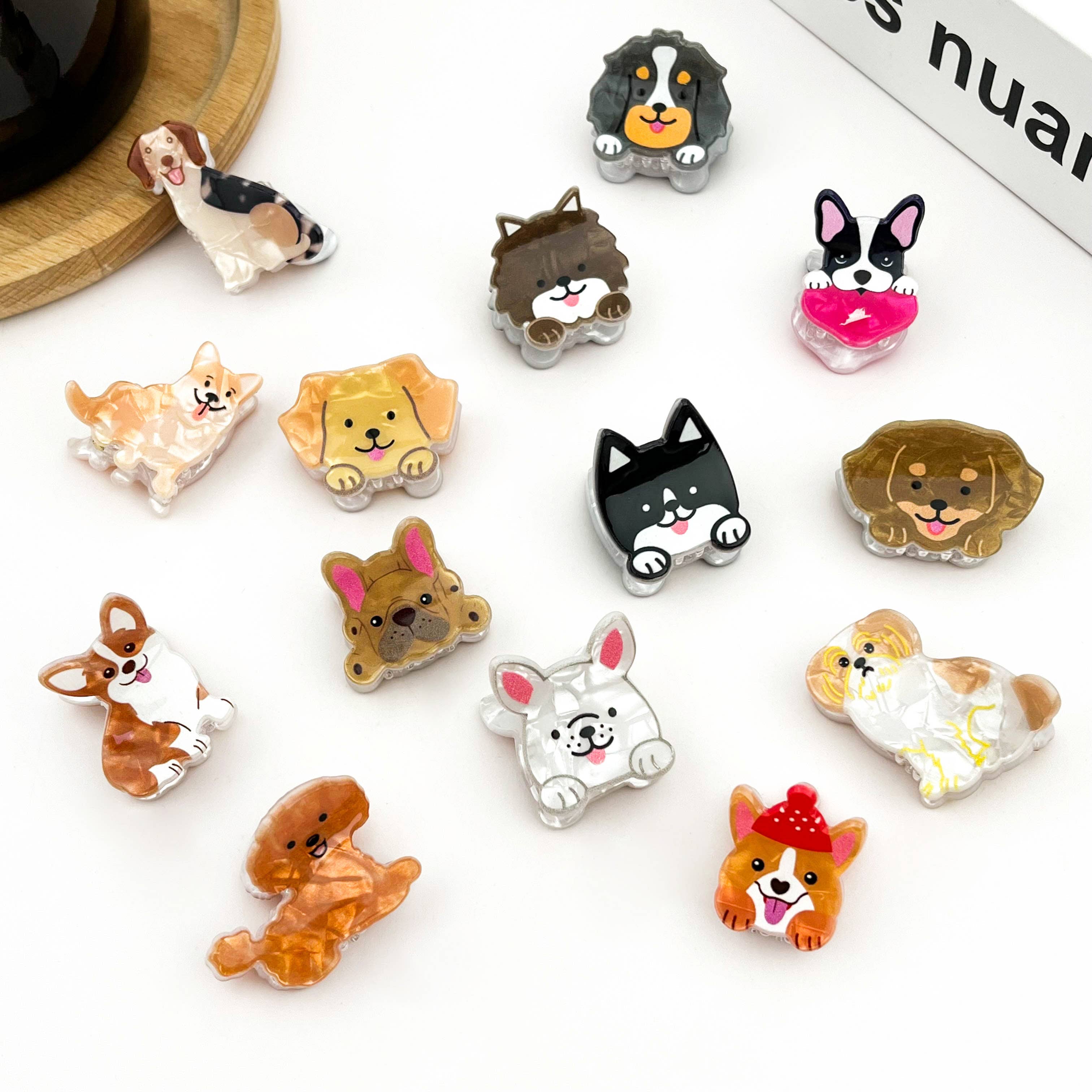 Mini Dog Series Hair Claw Clips, Cute Puppy Animal Hair Clip
