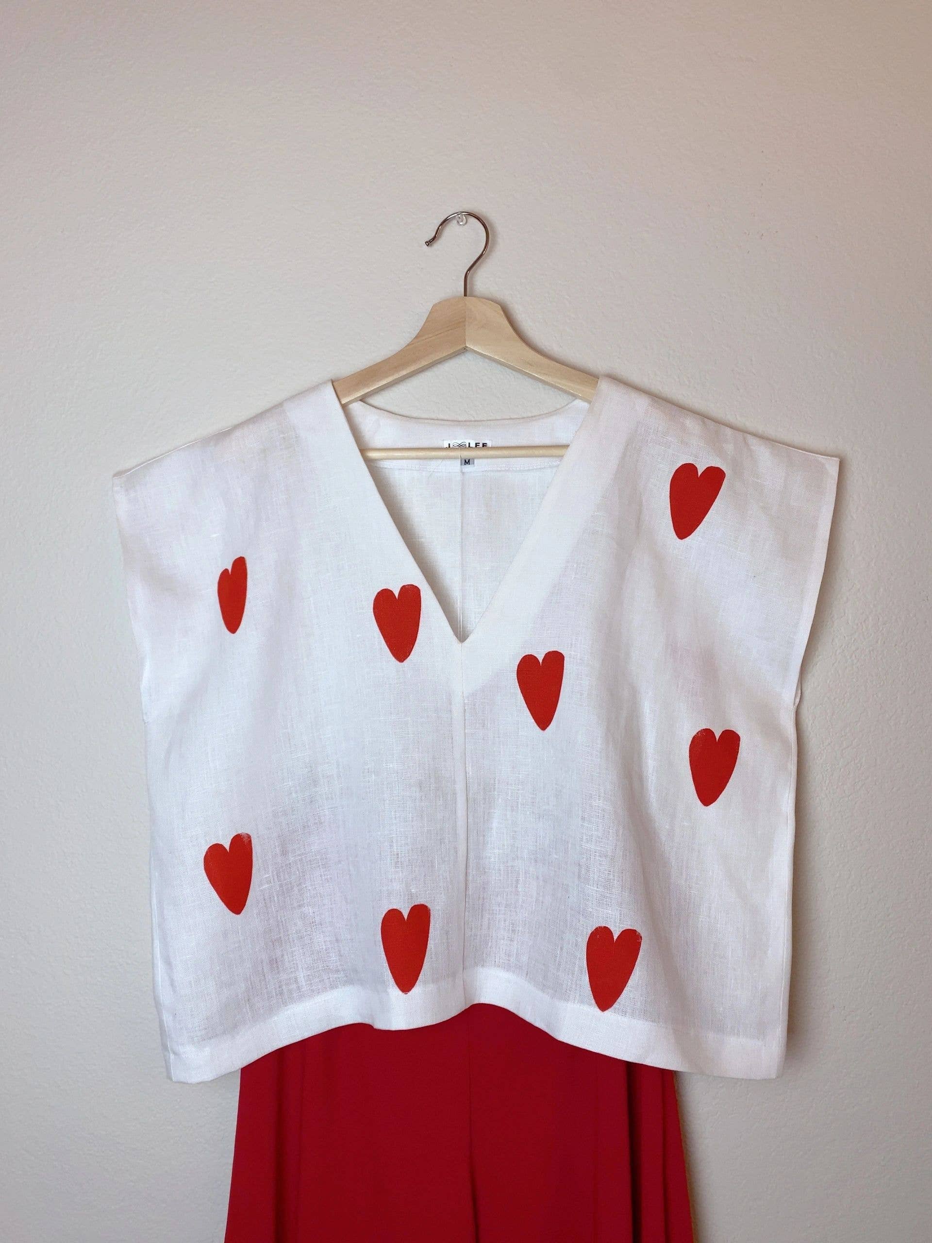 Heart Linen Top