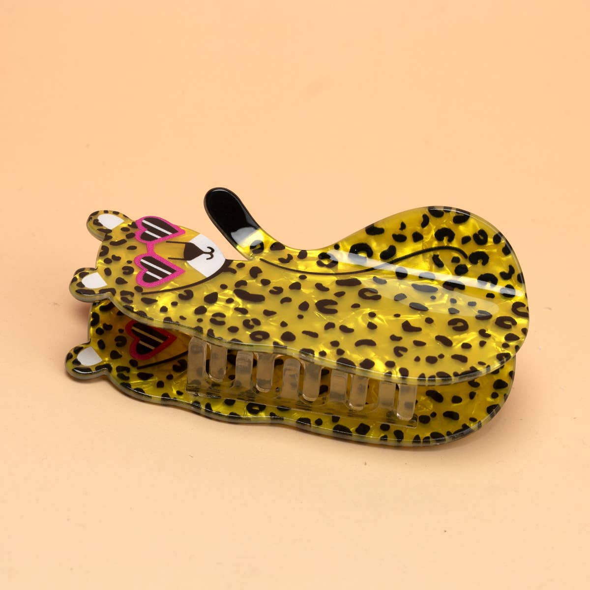 Cool Heart Sunglasses Cheetah Leopard Hair Claw