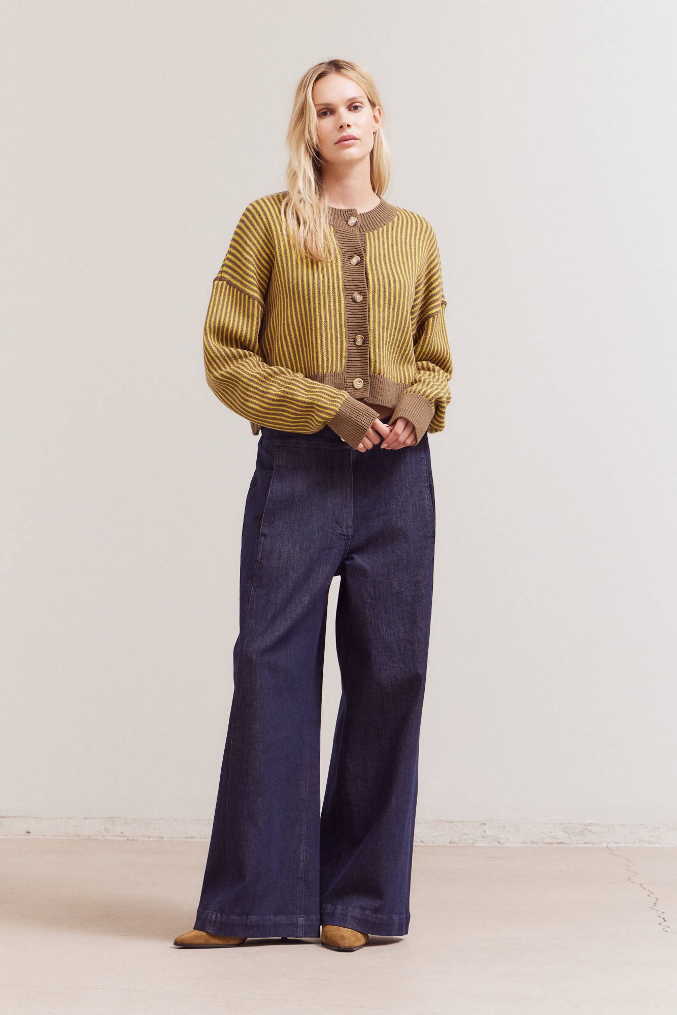 Olive Button Front Cardigan