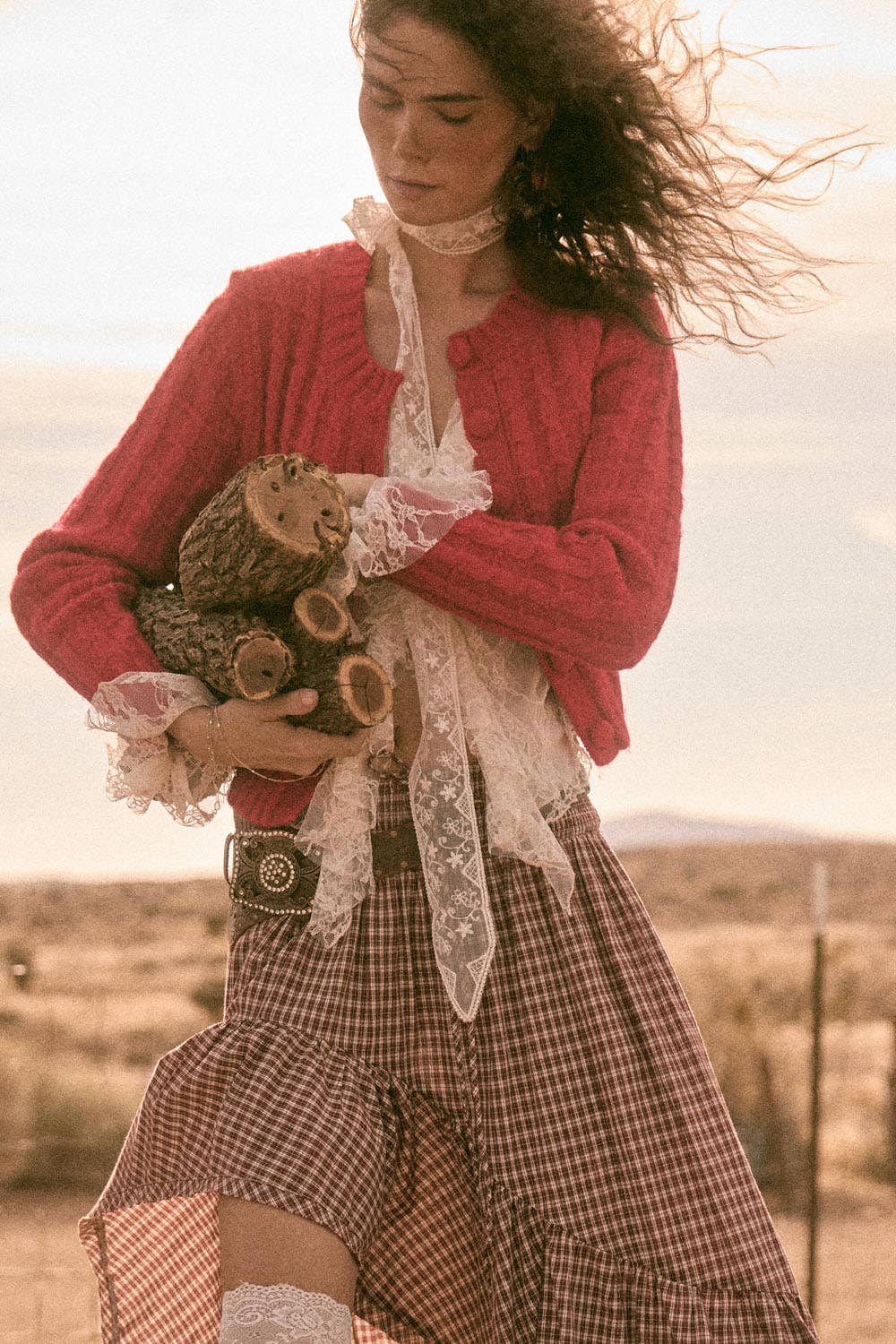 Cable Knit Button-Up Cardigan Sweater