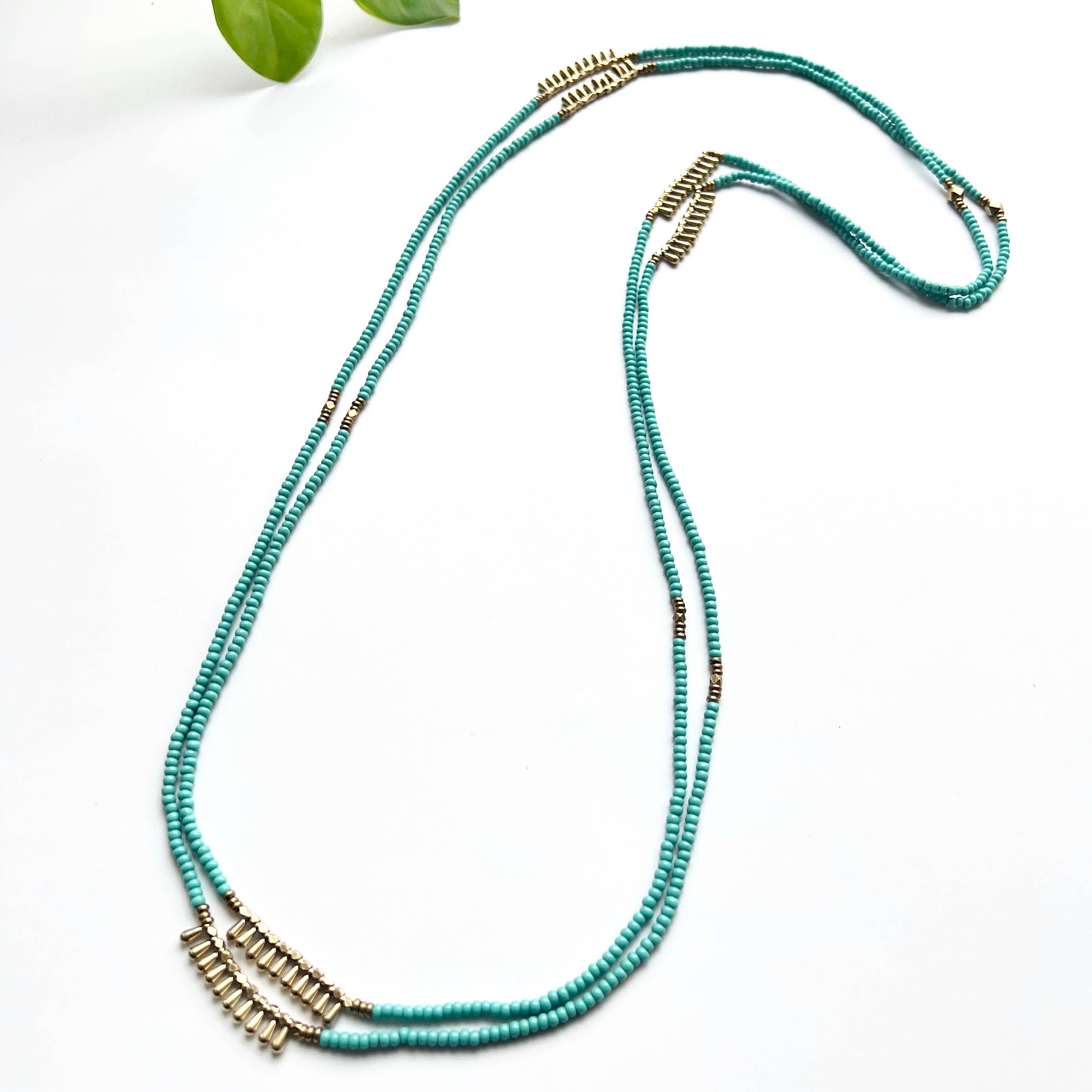 Brass Layer Droplet Necklace