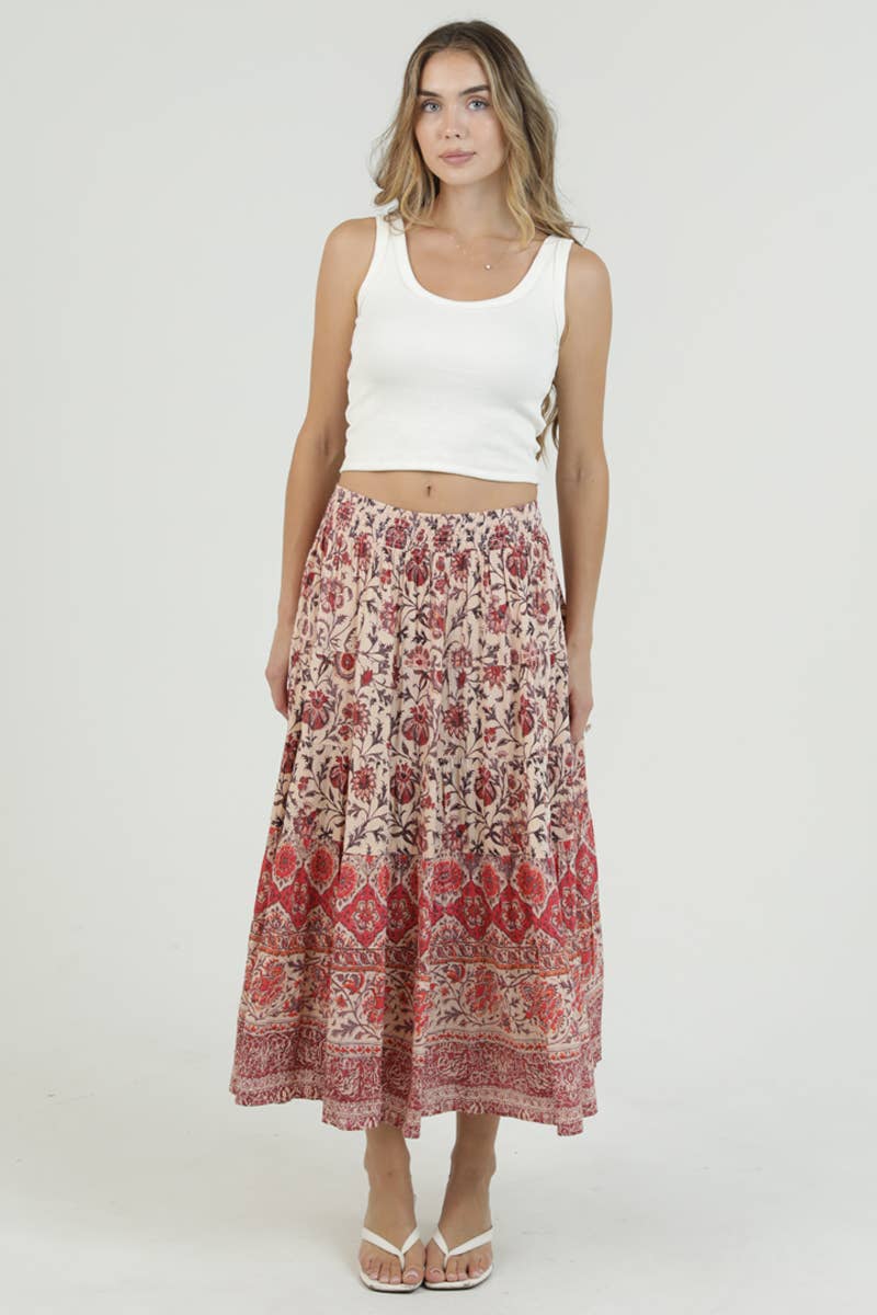 Desert Mosaic Midi Skirt