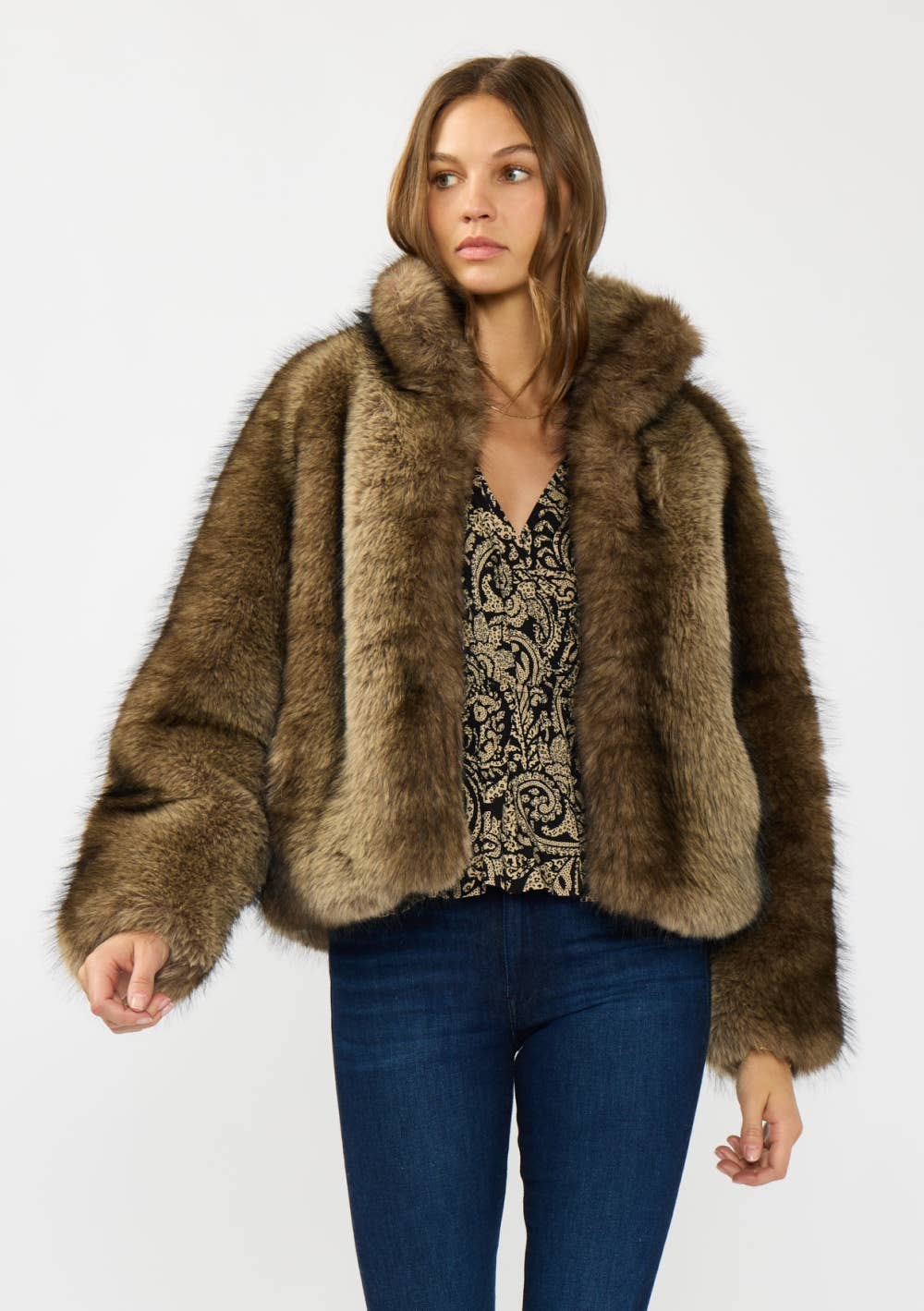 Luxe Faux Fur Cropped Jacket