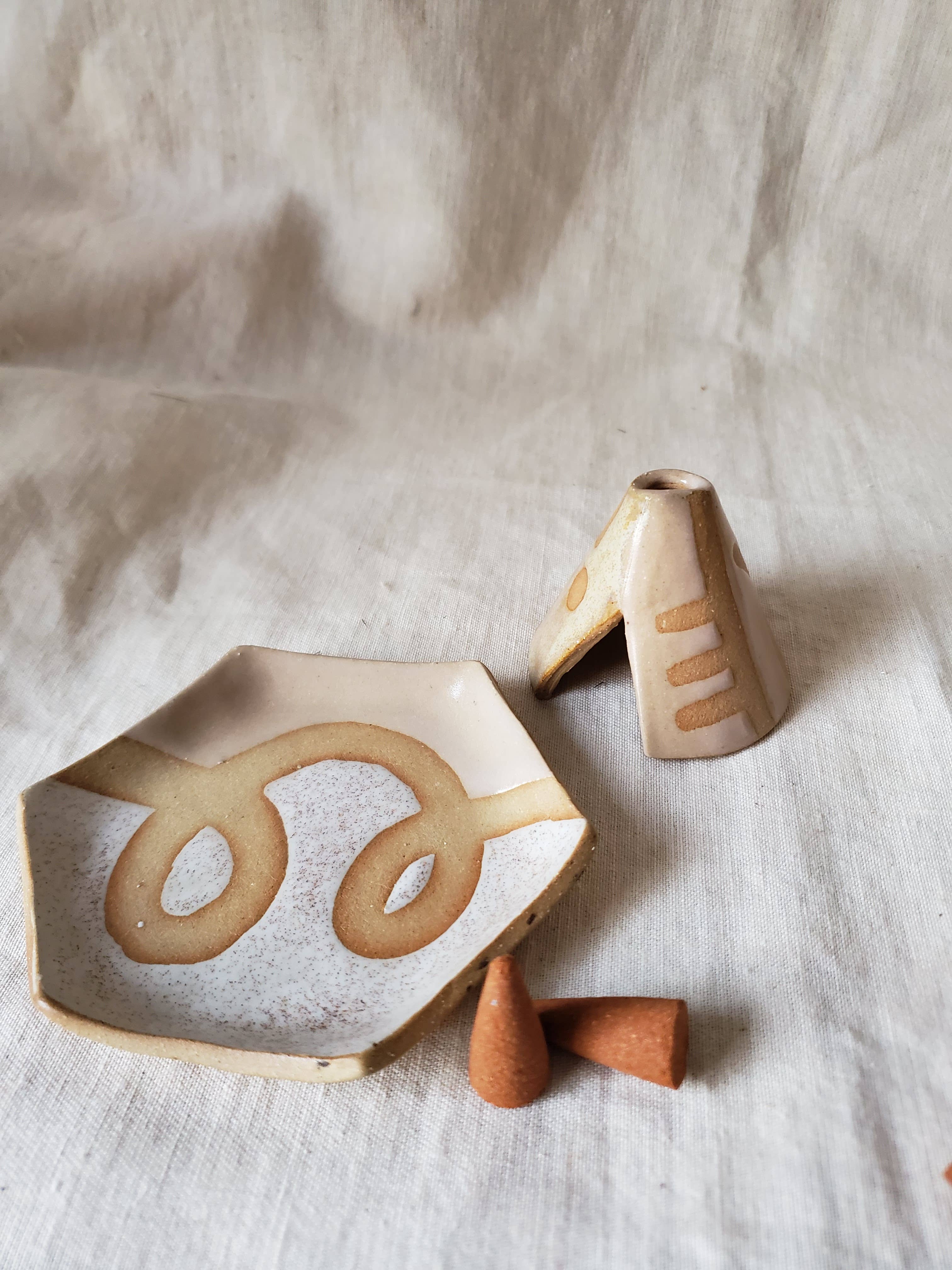 Incense Teepee and Plate
