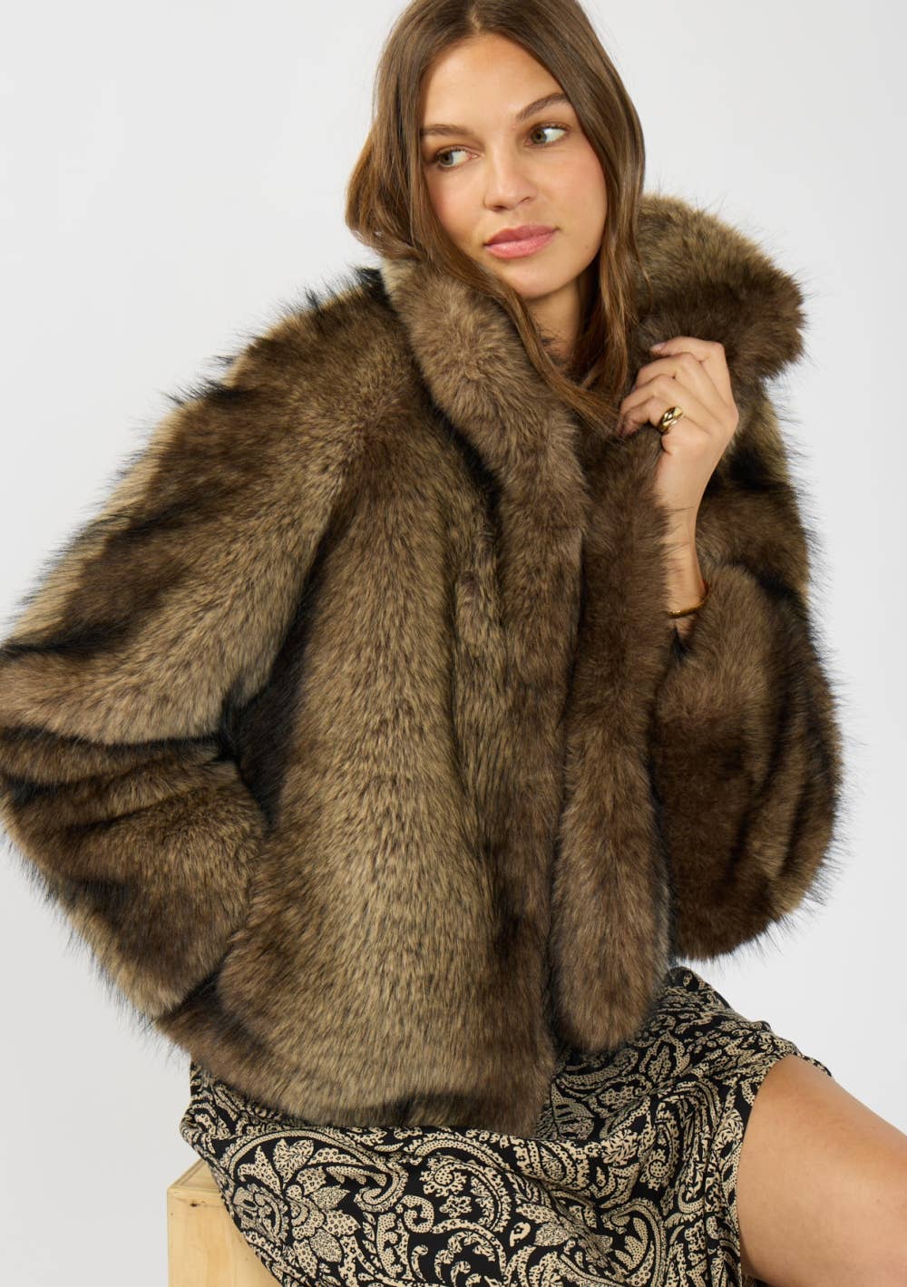 Luxe Faux Fur Cropped Jacket