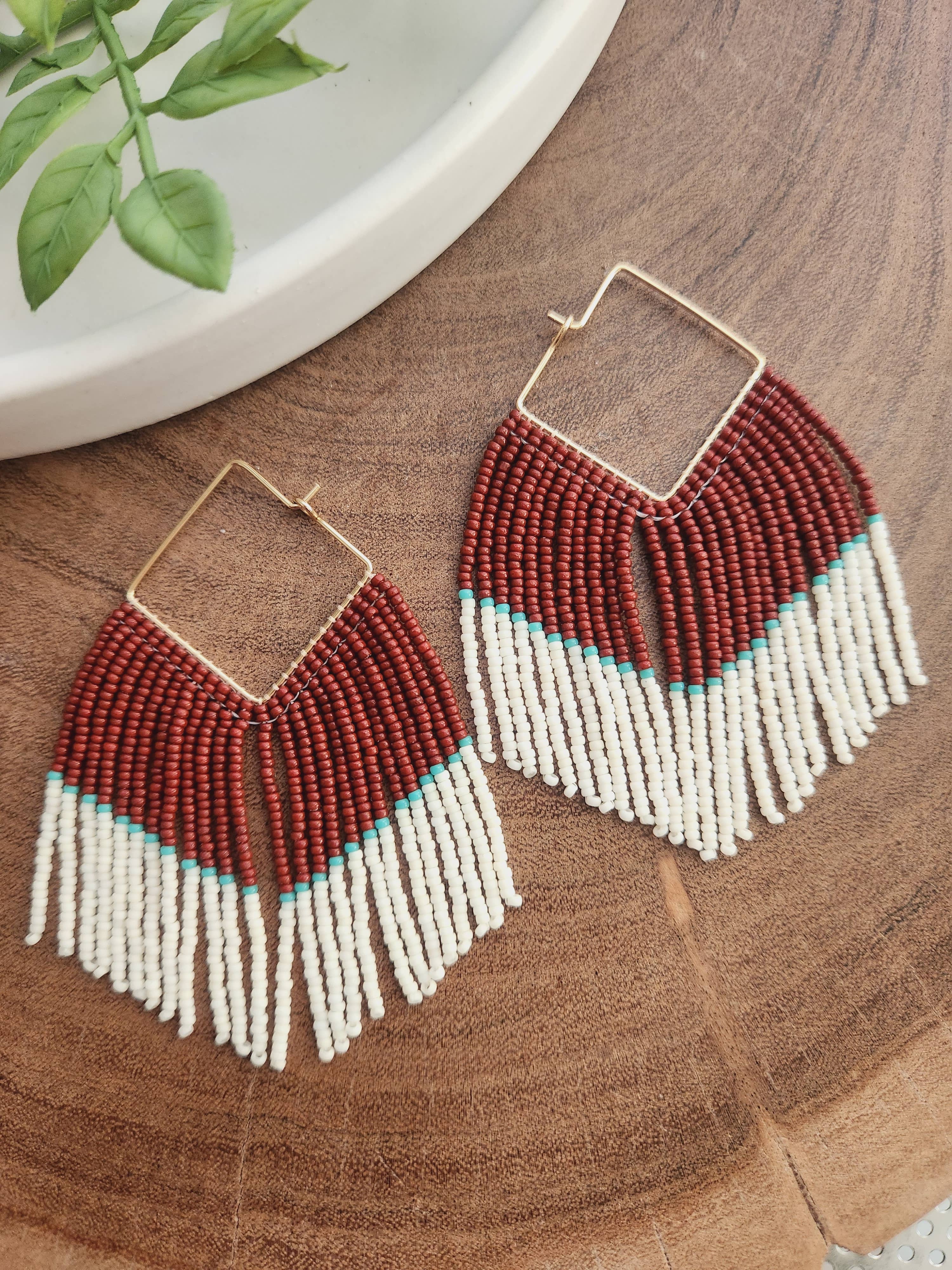 The Dakota on18K Gold Plate square hoops