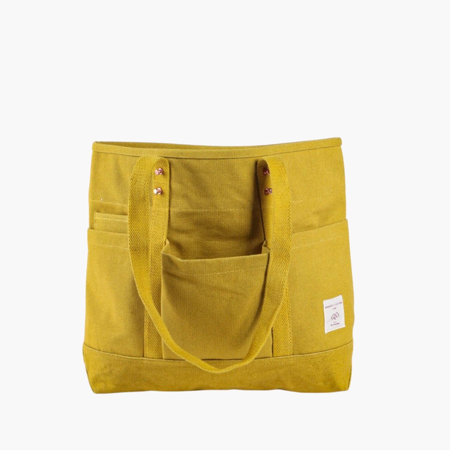 Construction Tote | Chartreuse with sturdy handles and multiple exterior pockets for versatile everyday use