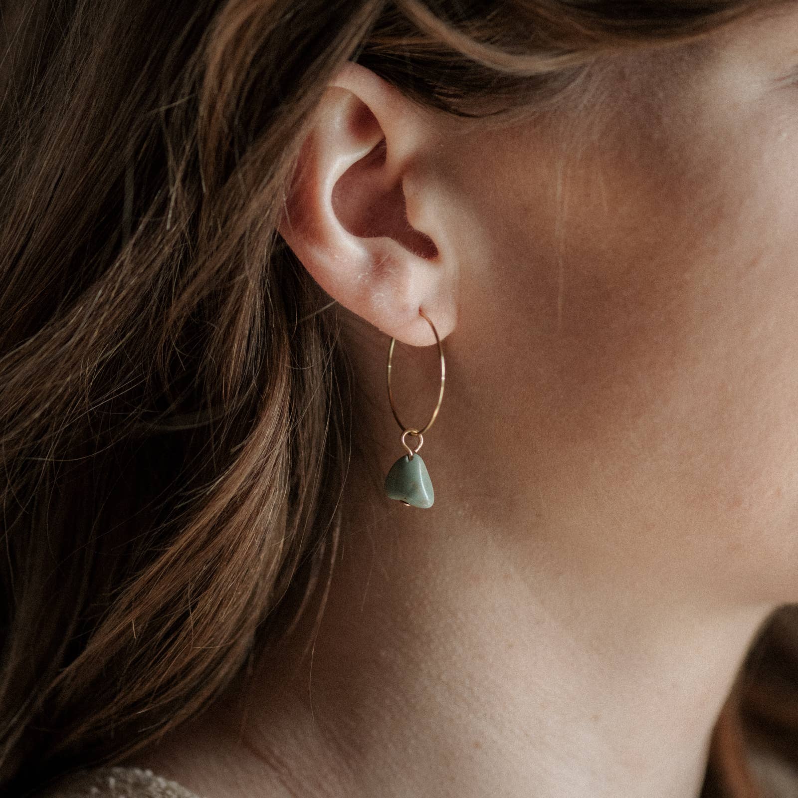 Aurora Hoops // 25mm Solid Brass Hoops