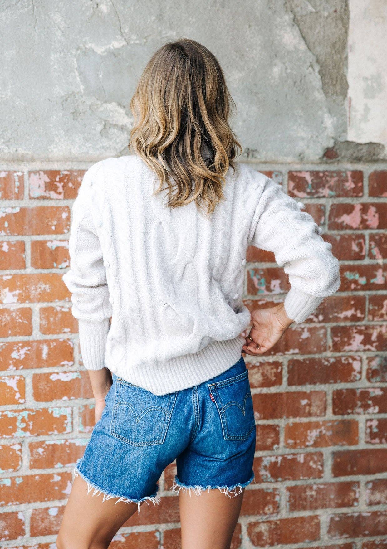 Cable Knit Mock Neck Cozy Sweater