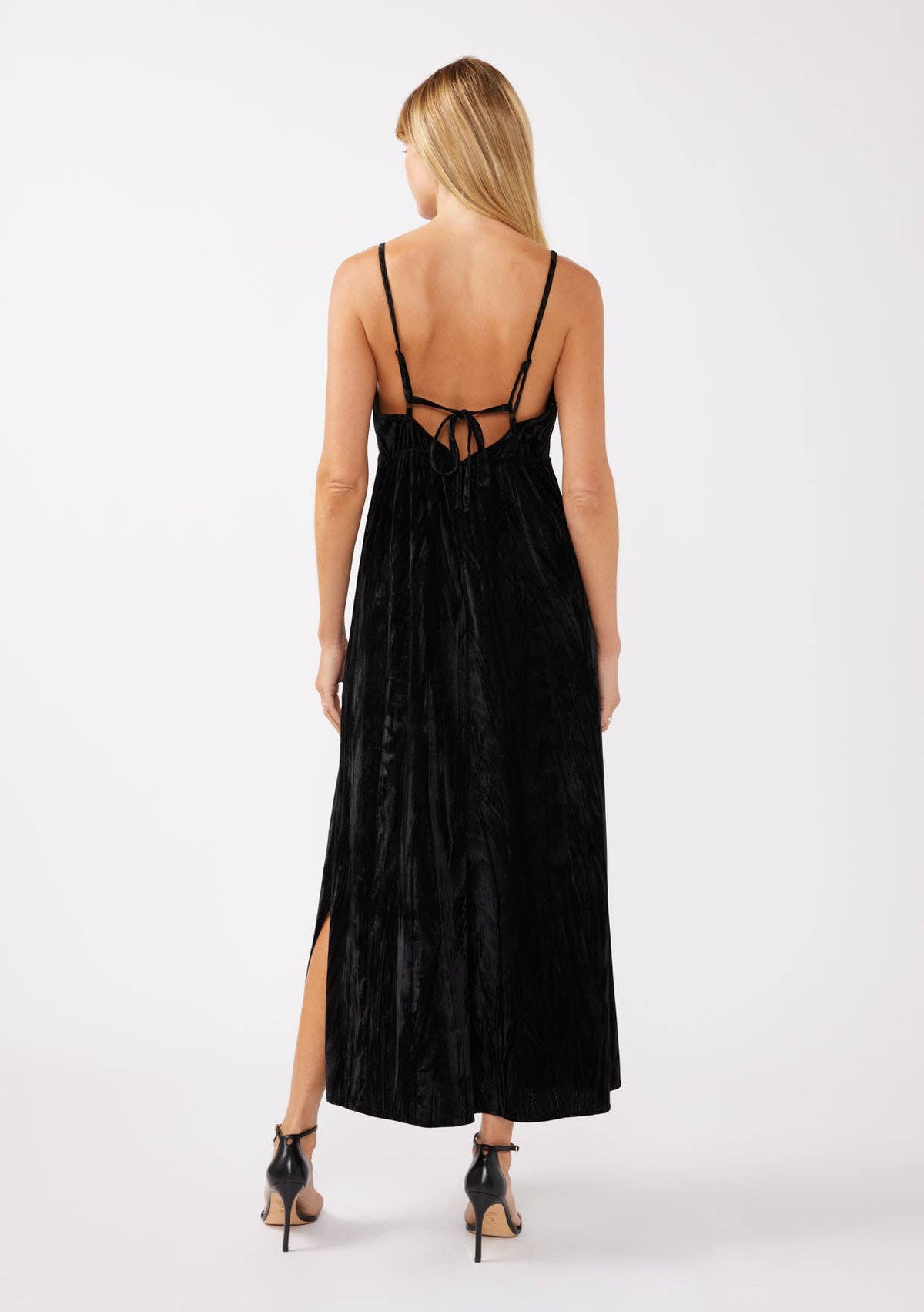 Spaghetti Strap Embroidered Maxi Dress
