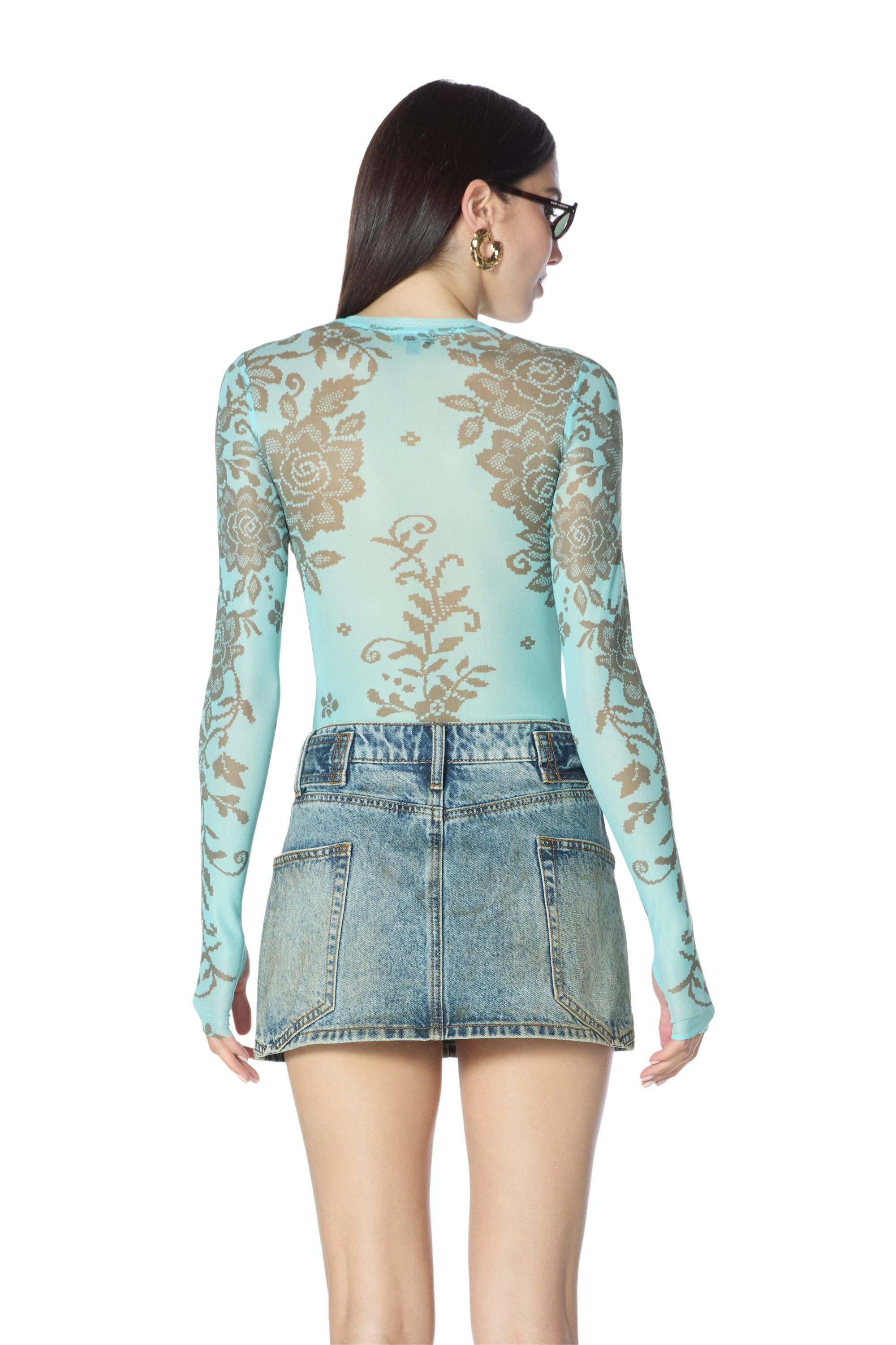 Kaylee Top - Turquoise Crochet
