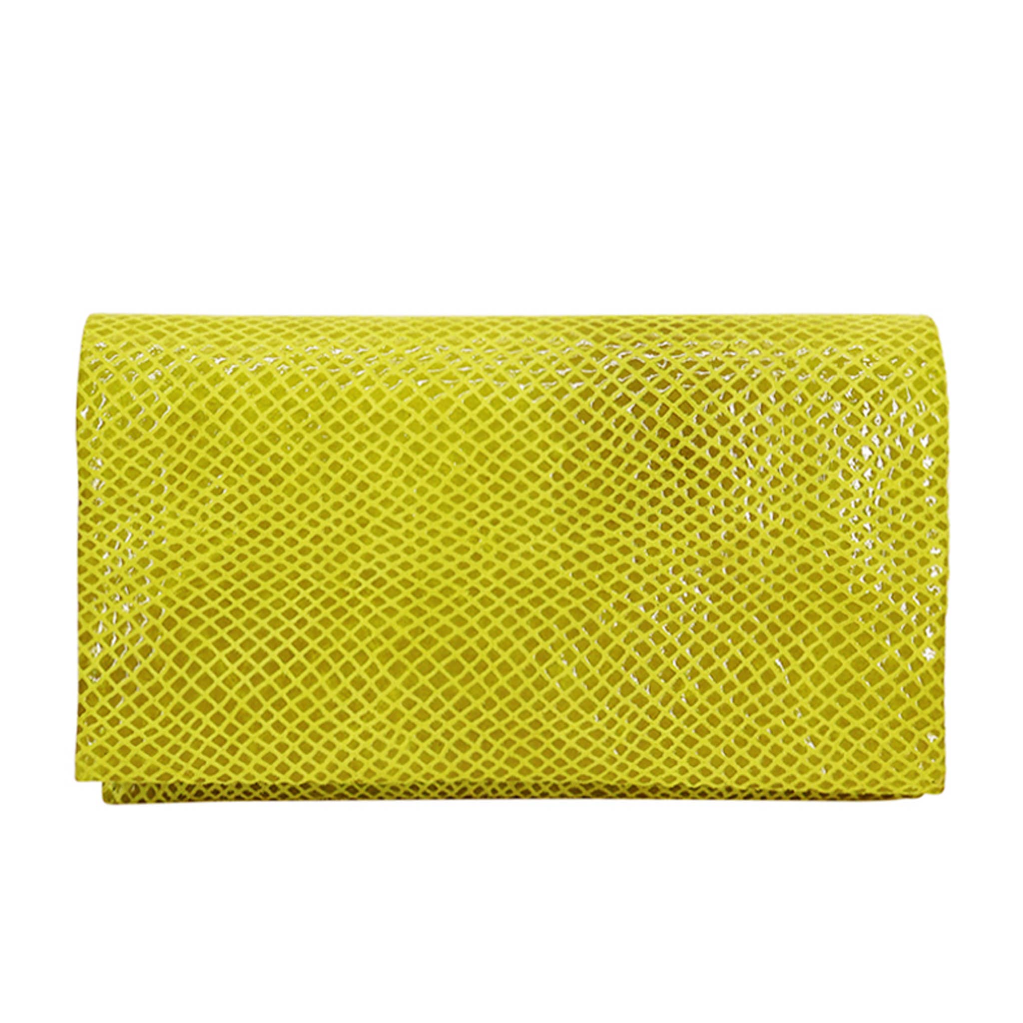 Gio Handcrafted Leather Wallet in bright yellow with textured pattern and sleek rectangular design for stylish accessory lovers