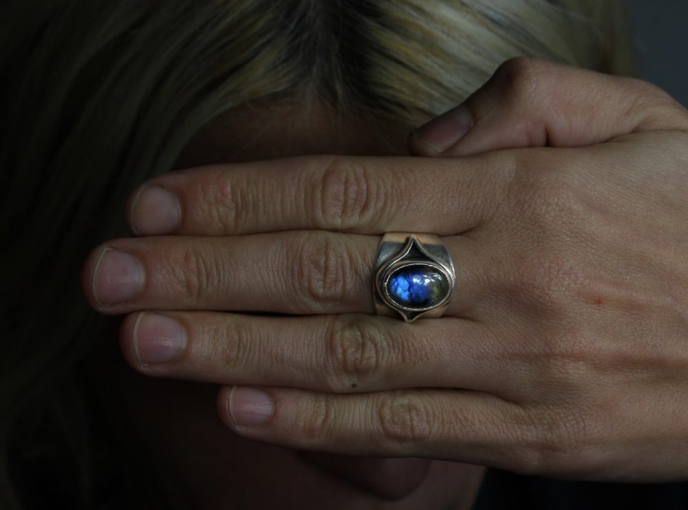 Juno Labradorite Silver Ring by Break-a-Stone