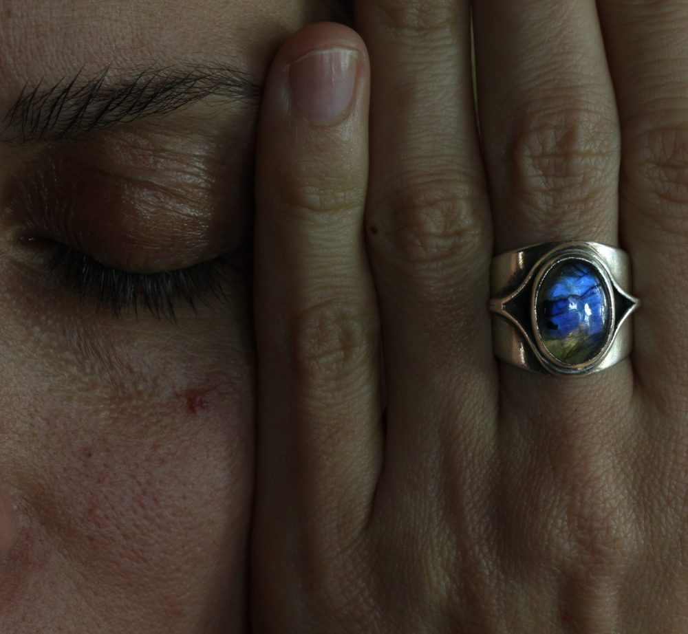 Juno Labradorite Silver Ring by Break-a-Stone
