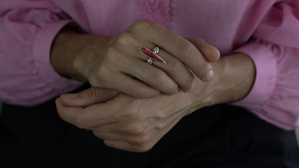 Spear Pink Tourmaline Ring by Break-a-Stone